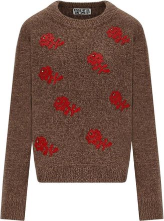 Essentiel MAGLIONE IN LANA KORINE MARRONE ESSENTIEL ANTWERP