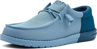 Hey Dude Wally Funk Mesh Split Mens Shoes Faded Denim/Ensign Blue : 13 M