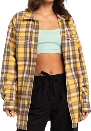 Vans Amelia Flannel In Yellow