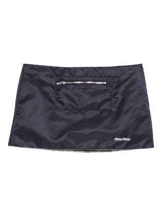 Miu Miu zip-pocket mini skirt - Blue