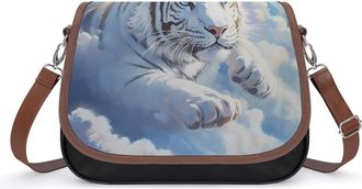 Generic Tiger Womens Crossbody Bag Fashion Shoulder Handbags Message Tote Bag with Adjustable Strap