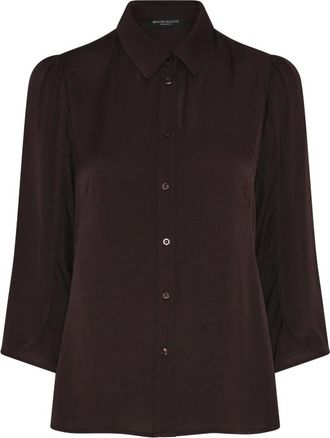 Bruuns Bazaar Kamille BBLoretta Shirt - Blouses & Shirts - Mujer - Marr&oacute;n - 2XL