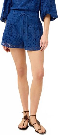 Marie Oliver Lander Double Pleated Front Short In Admiral