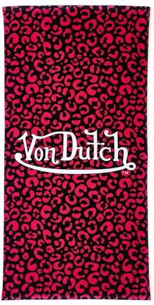 Von Dutch Iconic Y2K 100% Cotton 30x60 Beach Towel | Vision Board in Hot Pink Cheetah at Nordstrom
