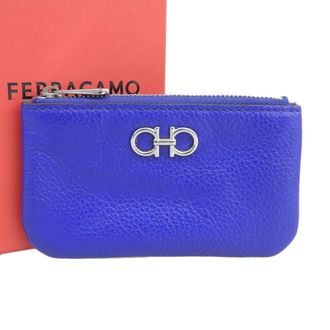 Ferragamo Blue Leather Coin Purse/Coin Case (Pre-Owned)