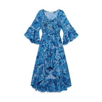 Maliparmi Midi Dresses, female, Blue, Size: 2XL Sweet Butterfly Dress
