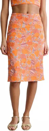Rachel Comey Baldera Midi Skirt In Orange