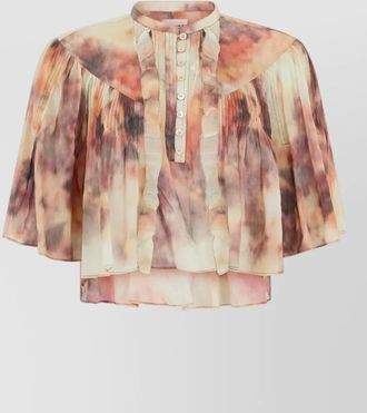 Isabel Marant veelia cotton voile blouse tie dye design