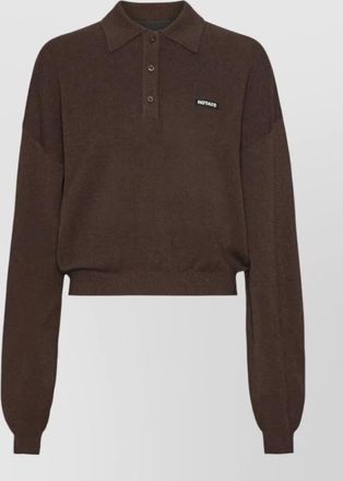 Rotate cropped polo jumper