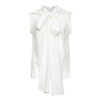 P.A.R.O.S.H. Blouses, female, White, Size: S Sleeveless Silk Blouse
