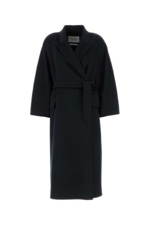 Max Mara Navy Blue Cashmere Cesto Coat