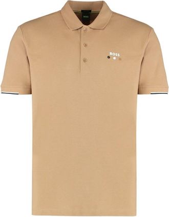 HUGO BOSS Paddy Polo - Heren - Polos - Beige - XS - Katoen - Tops