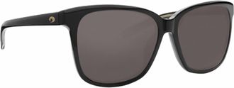 Costa Womens May Sunglasses In Shiny Black Frame Gray Lens