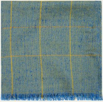 Anderson & Sheppard Mens Check Cashmere Pocket Square