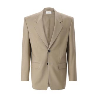 Saint Laurent Blazers, male, Beige, Size: XL Blazers
