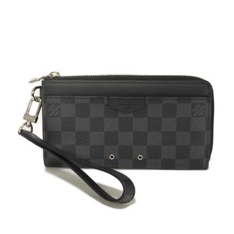 Louis Vuitton Damier Graphite Black Noir Damier Graphite Canvas Leather Long Wallet (Bi-Fold) (Pre-Owned)