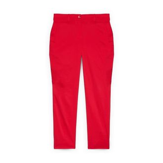 Fiorella Rubino New York Stretch Cotton Broeken - Dames - Straight fit broeken - Rood - XS - Katoen - Broeken