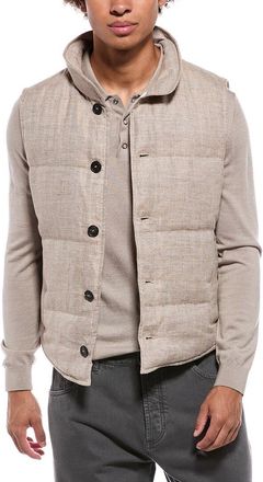 Brunello Cucinelli Linen, Wool & Silk-Blend Vest