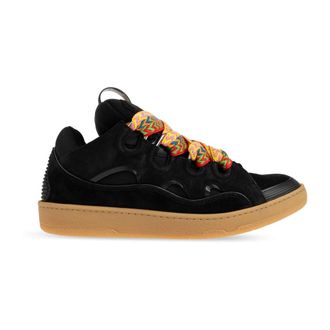 Lanvin Schoenen, Heren, Zwart, 41 EU, Leer, Curb Sneakers