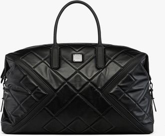 MCM X-Large Ottomar Weekender in Diamond Quilted Leather in Black at Nordstrom