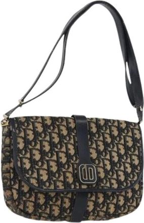 Dior Pre-owned Shoulder Bags, female, Multicolor, Size: ONE SIZE Pre-owned Vintage Trotter Canvas Shoulder Bag