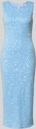 Little Mistress Midikleid mit Pailletten in Hellblau, Gr&ouml;&szlig;e 34