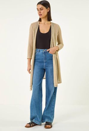 Roman Waterfall Longline Knit Cardigan