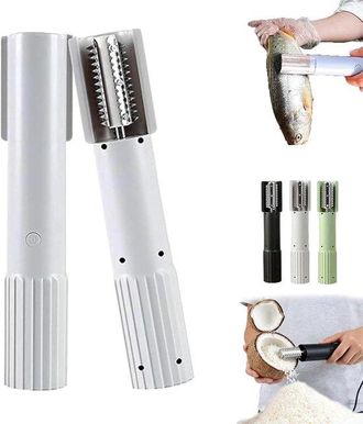 OEM Rallador De Coco El&eacute;ctrico Inal&aacute;mbrico, Pelador Y Rallador El&eacute;ctrico De Bobina, Rallador El&eacute;ctrico Multifuncional, Gris