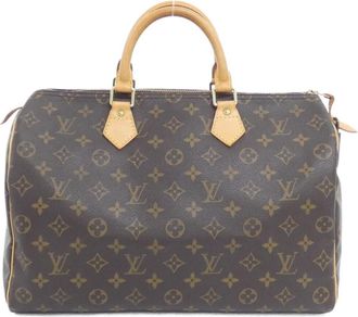 Louis Vuitton Marron Coated Canvas Boston Bag (Pre-Owned)
