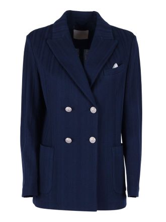 Circolo 1901 Wide Lapel Double Breasted Blazer