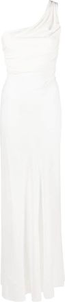 Alberta Ferretti one-shoulder gown - women - Viscose - 40 - White