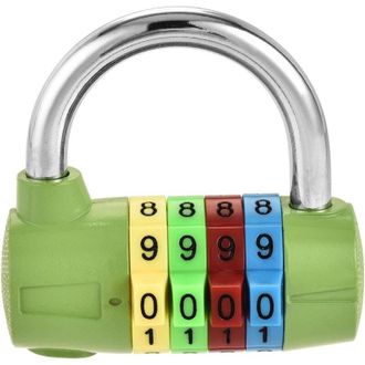OEM Candado De Combinaci&oacute;n Reajustable De 4 Posiciones, Aleaci&oacute;n De Zinc, Color Verde, Para Taquillas De Gimnasio - Crezuo-crezuo