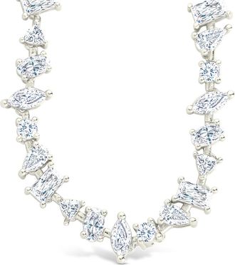 Sterling Forever Ellery Adjustable CZ Tennis Necklace