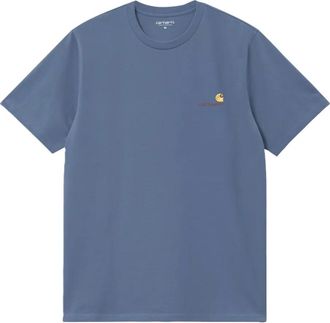Carhartt Work in Progress logo-embroidered T-shirt - men - Organic Cotton - S - Blue