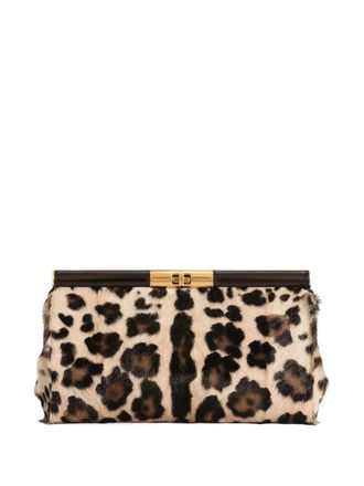 Dolce & Gabbana Borsa a tracolla Marlene in pelle di capra con stampa leopardata di Dolce & Gabbana