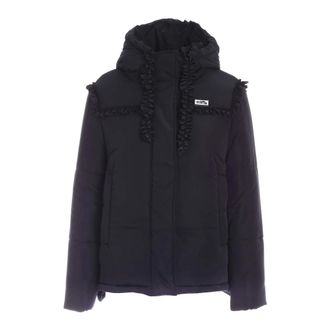 Vivetta Winter Jackets, female, Black, S, Black Rouches Detailed Padded Jacket