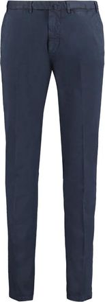 THE (ALPHABET) Stretch katoenen chino broek - Heren - Slim Fit Broeken - Blauw - XL - Katoen - Broeken