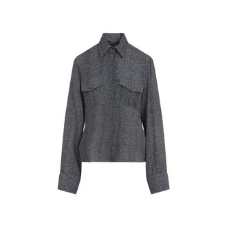 Ermanno Scervino Grey Tailored Shirt With Classic Collar