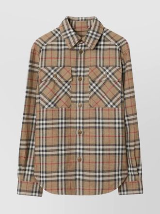 Burberry linen cotton classic collar shirt