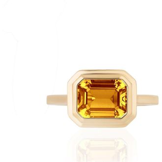 Goshwara Manhattan Emerald Cut Ring in Citrine at Nordstrom, Size 7
