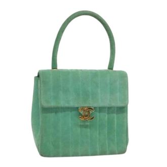 Chanel Pre-owned Vintage Handtas - Dames - Vintage Handtas - Groen - ONE Size - Su&egrave;de - Vintage