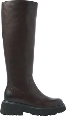 VIA VAI Ziva Vienna Hoge Laarzen - Dames - Hoge Laarzen - Bruin - 39 EU - Leer - Schoenen