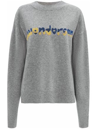 J.W.Anderson Run Hany logo-embellished jumper - women - Merino - S - Grey