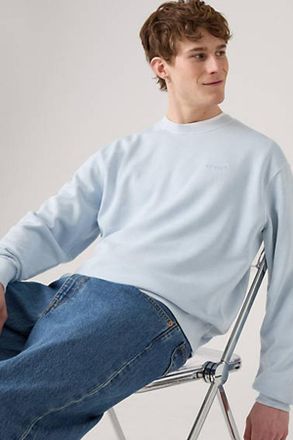 Levi's Sudadera de cuello redondo Authentic - Hombre - XL - Multicolor / Garment Dye Niagara Mist