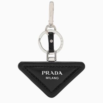 Prada Black key ring with logo