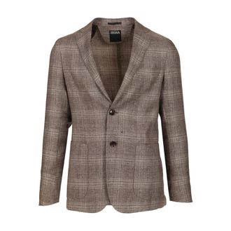 Ermenegildo Zegna Linen And Wool Jacket - male - Zegna - Blazers - Brown - S - Jackets