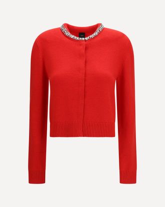 Pinko Colonia Cardigan with jewel collar Female XS