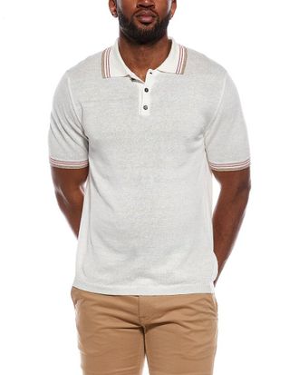 Isaia Linen-Blend Polo Shirt