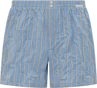 Dolce & Gabbana Light Blue Stripes Shorts