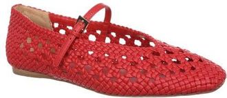 Nordstrom Maren Woven Mary Jane Flat in Red Rose at Nordstrom, Size 8.5